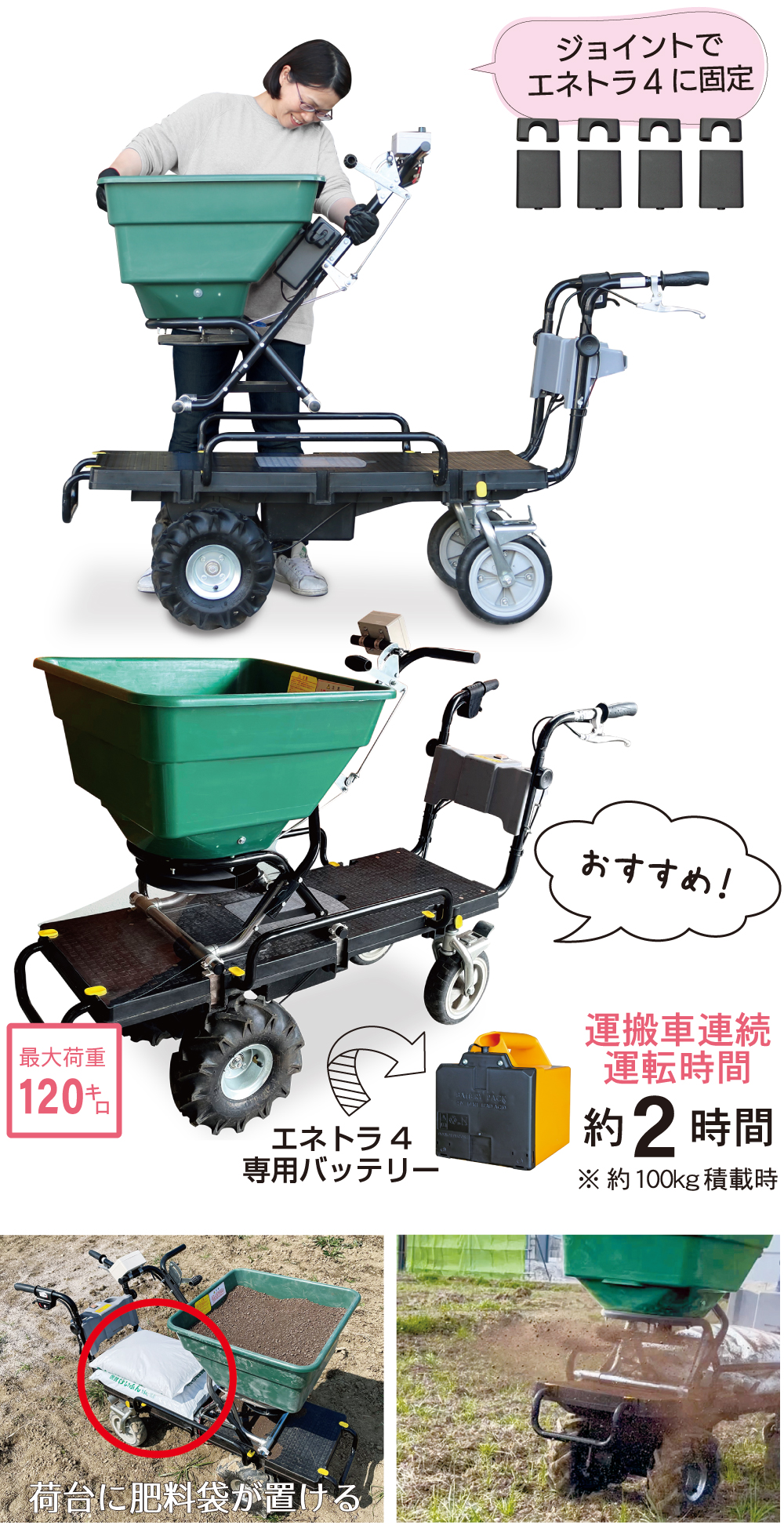 3輪マルチ散布機60L