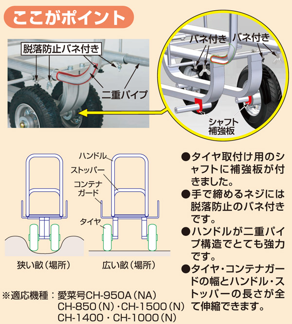 アルミ製 ハウスカー(タイヤ幅調整タイプ)