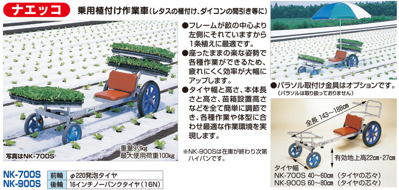 ナエッコ 乗用植付け作業車