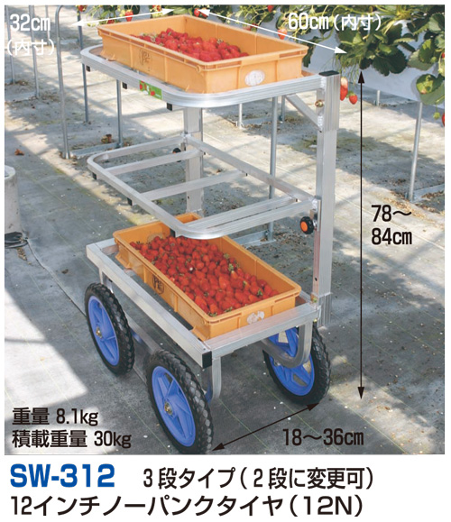 愛菜号 いちご収穫用ワゴン