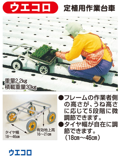 ウエコロ 定植用作業台車