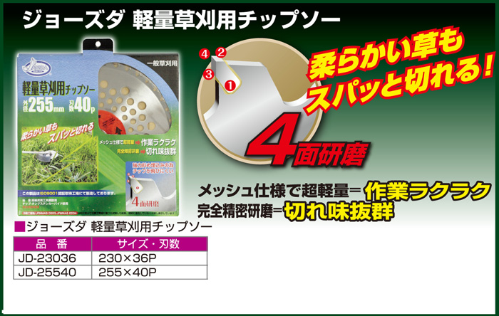 ジョーズダ 軽量草刈用チップソー
