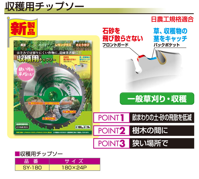 収穫用チップソー